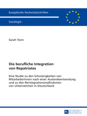 cover image of Die berufliche Integration von Repatriates